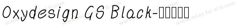 Oxydesign GS Black字体转换